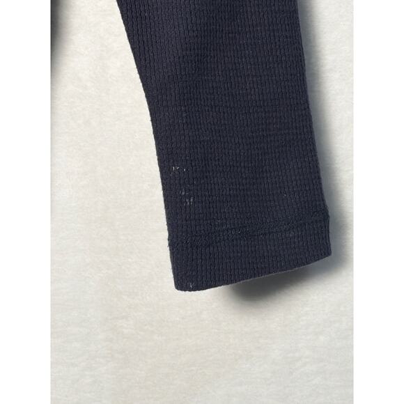 Houston Texans Football Shirt Mens Blue Med LS Crew Neck Thermal NFL Waffle Knit - Picture 5 of 5